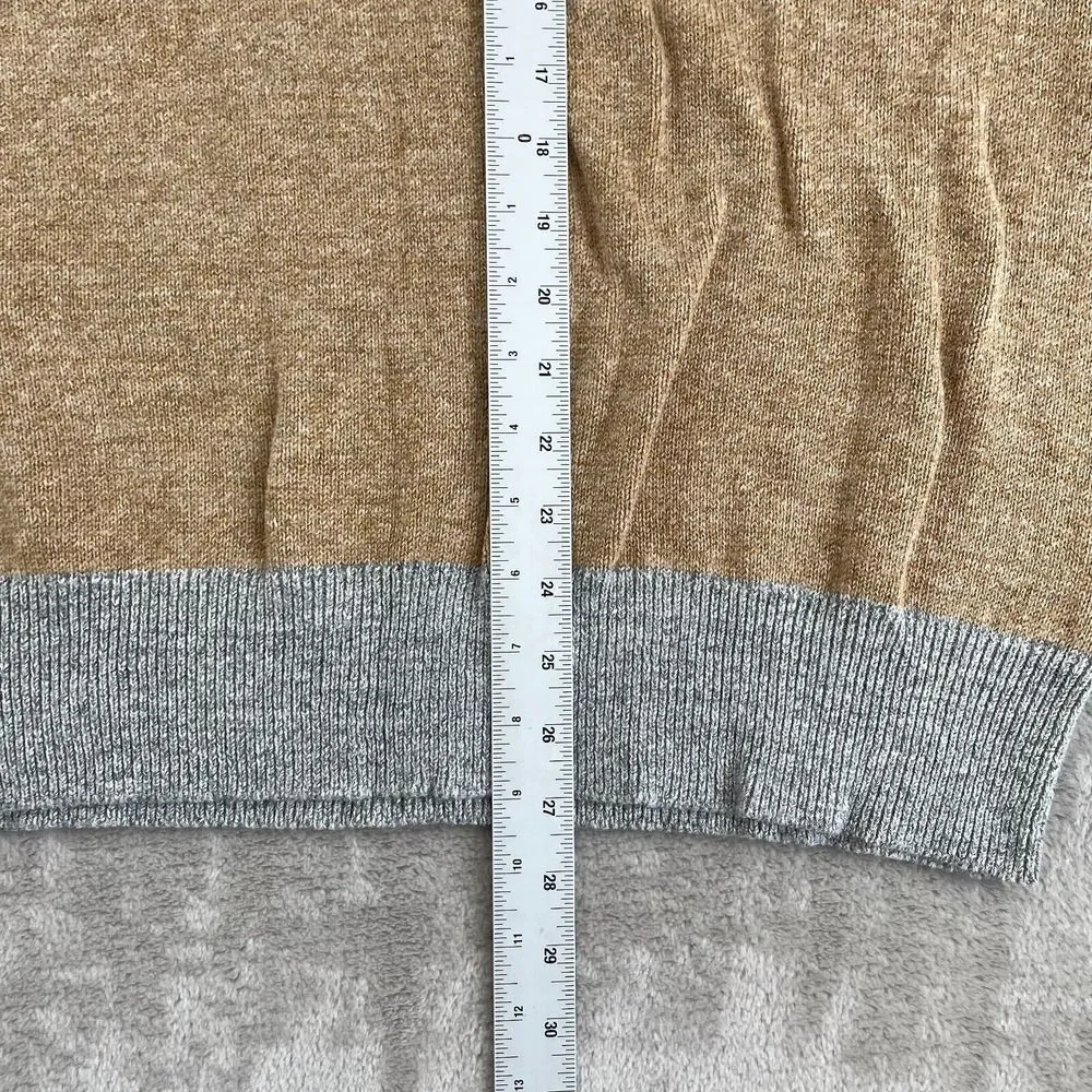 J Crew Sweater Men XL Multi ColorBlock Wool Blend Crew Neck Long Sleeve Prep NWT